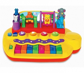 Интерактивная развивающая игрушка - Пианино с животными на качелях (Kiddieland, KID 057299veg)